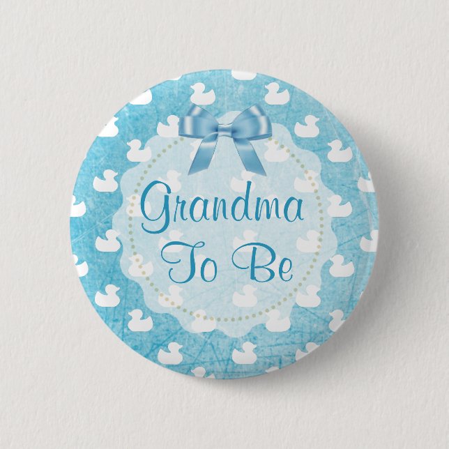Botón de los tontos de goma azul para la abuela (Anverso)