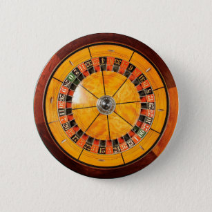 Botón de madera clásico de la rueda de ruleta