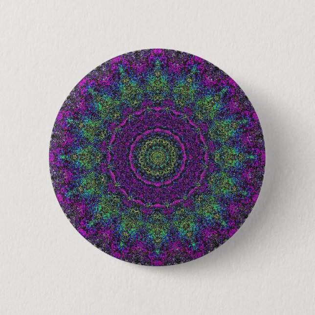 Botón de Mandala para abstracción púrpura de flore (Anverso)