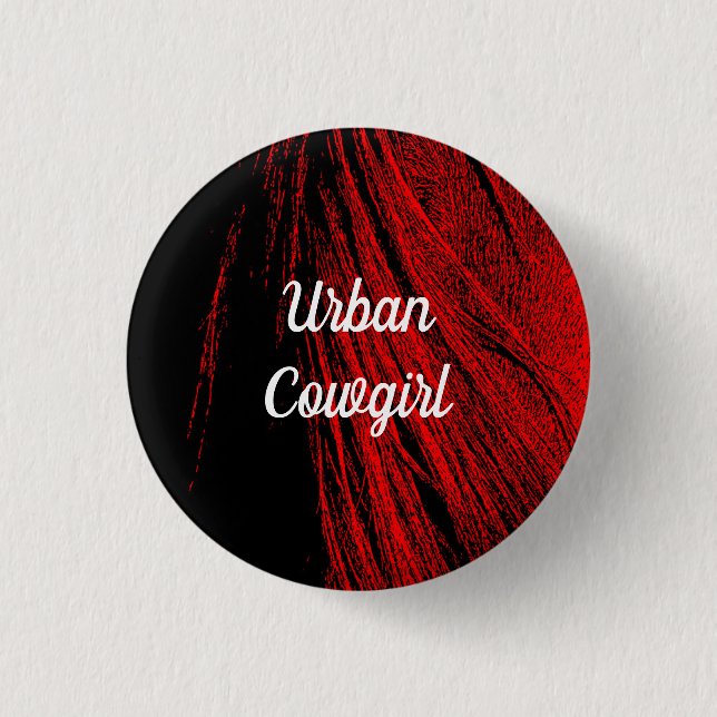 Botón de manija de caballos rojos Abstract Pin (Anverso)