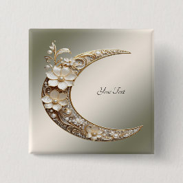 Botón de Marco de Luna Creciente Decorativo