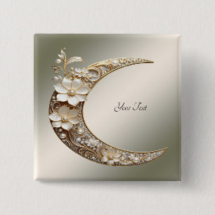 Botón de Marco de Luna Creciente Decorativo