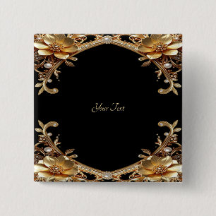 Botón de Marco de Oro Elegante