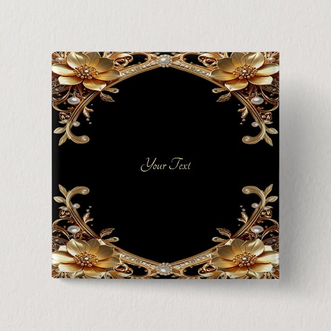 Botón de Marco de Oro Elegante (Anverso)