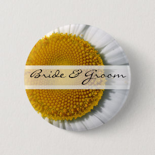 botón de margarita de novia y de Groom