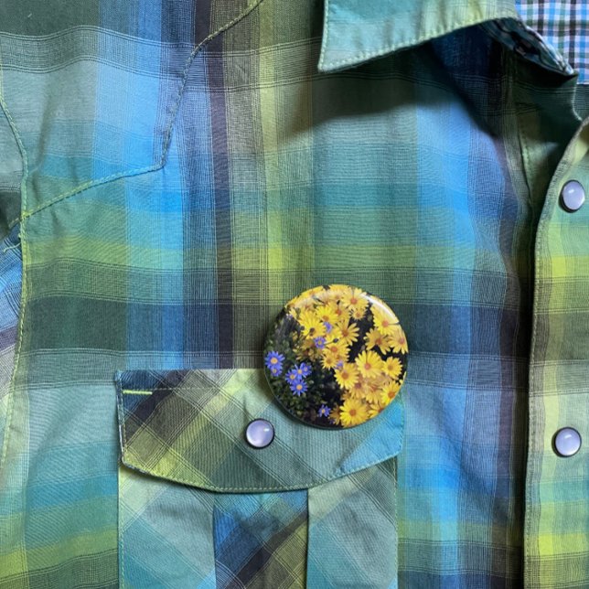 botón de margaritas amarillas y moradas (Subido por el creador)