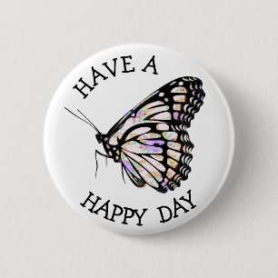 Botón de mariposa de Happy Day