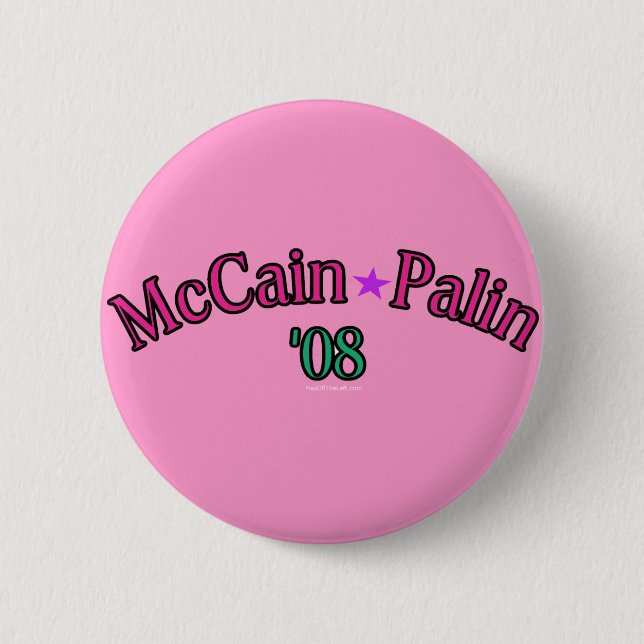 Botón de McCain Palin '08 (Anverso)