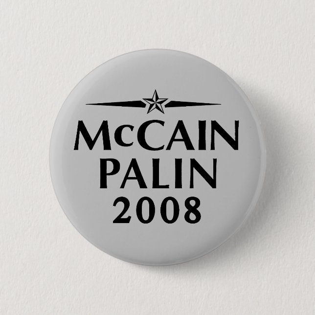 Botón de McCain Palin 2008 (Anverso)