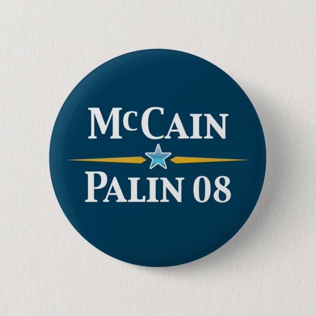 Botón de McCain Palin 2008 (Anverso)