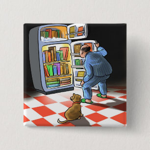 Botón de medianoche del bocado del libro