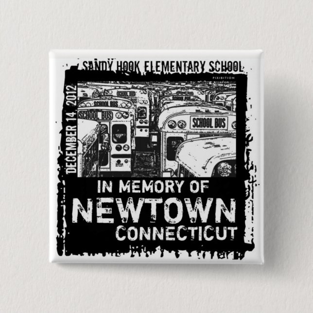 Botón de memoria de Newtown del gancho de Sandy (Anverso)