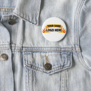 🎵 Botón de Merchandising de Banda Logo de Banda