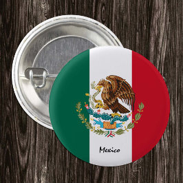 Botón de México, moda de bandera patriótica mexica