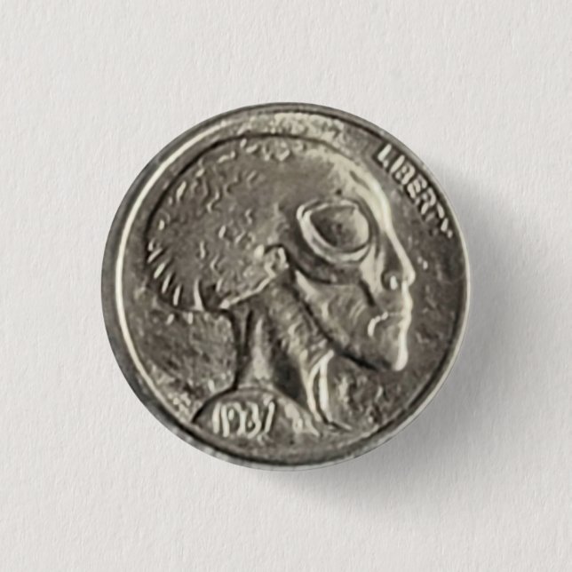 Botón de moneda de cabeza de alienígena (Anverso)