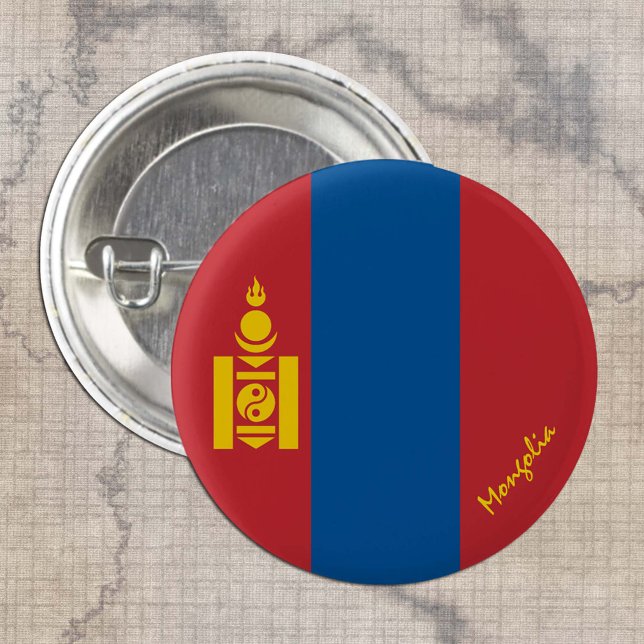 Botón de Mongolia, moda patriótica de la bandera m (Subido por el creador)