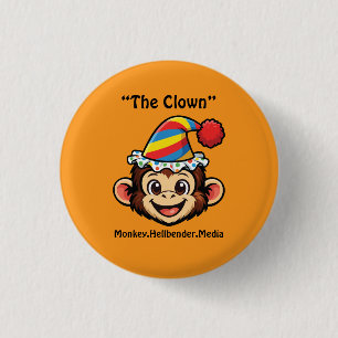 Botón de mono macaco caqui - El payaso