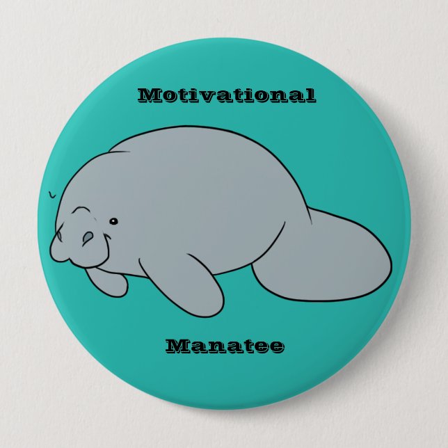 Botón de motivación del Manatee (Anverso)