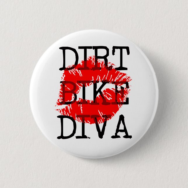 Botón de Motocross Diva de Bicicleta de Tierra (Anverso)