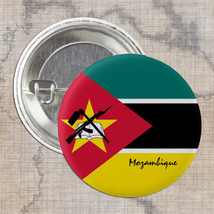 Botón de Mozambique, bandera patriótica de Mozambi
