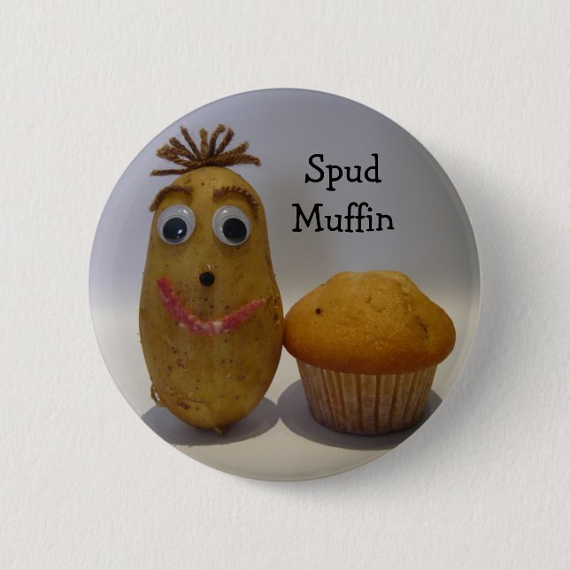 Botón de Muffin de Papá Loco (Anverso)
