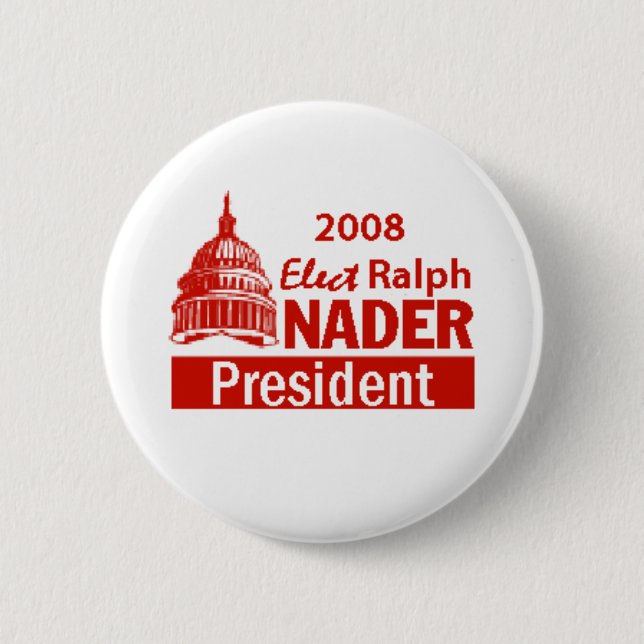 Botón de NADER 2008 (Anverso)