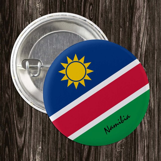 Botón de Namibia, moda de bandera namibiana patrió (Subido por el creador)