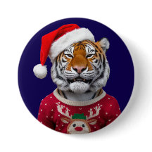 Botón de Navidad de Tigre