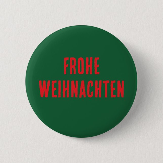 Botón de Navidad - Frohe Weihnachten (Anverso)