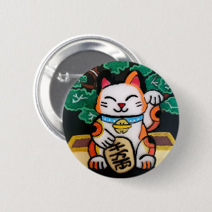 Botón de Neko de Maneki Lucky