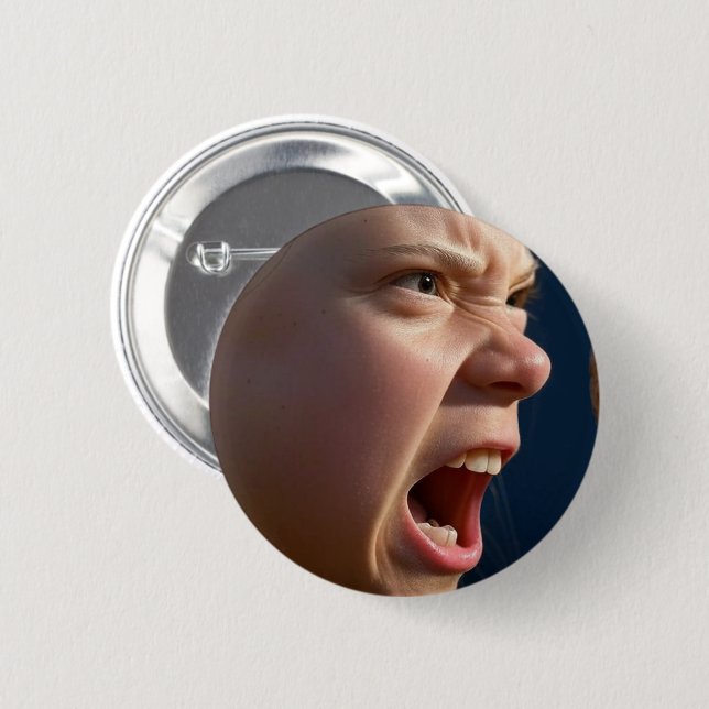 botón de niña gritando (Anverso y reverso)