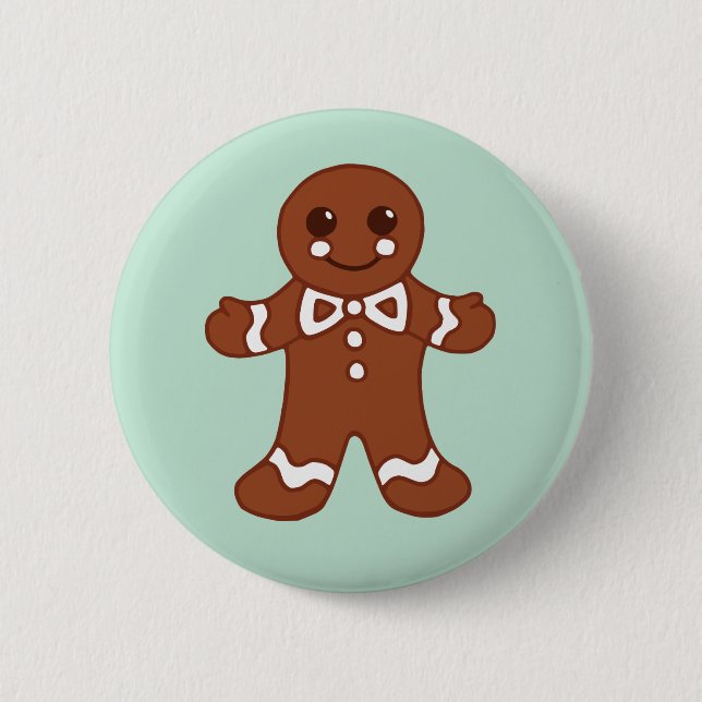 Botón de niño de Gingerbread para Navidades de Cas (Anverso)