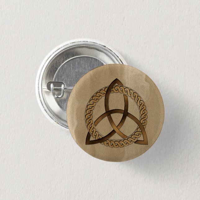 Botón de no acoplamiento de trinidad de triquetra  (Anverso y reverso)
