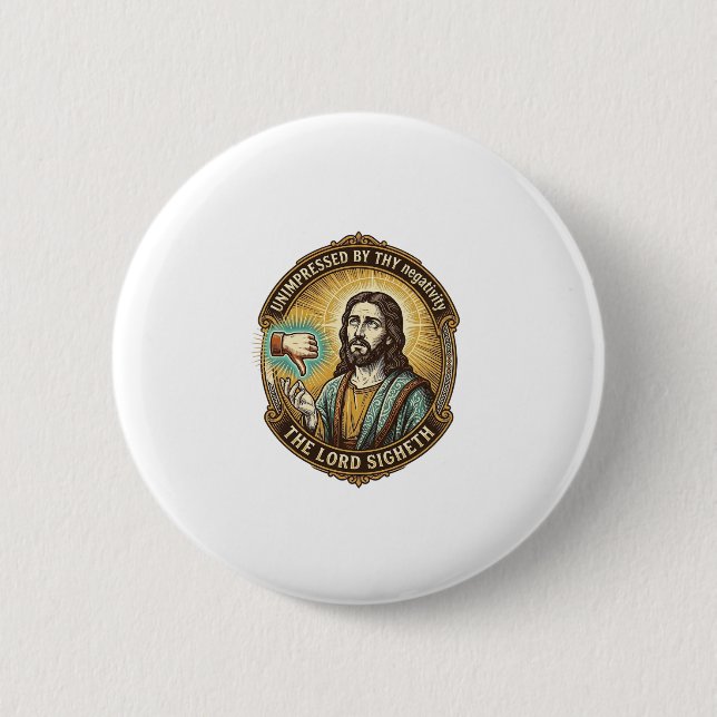Botón de no me gusta de Jesús Humor de troll odiad (Anverso)