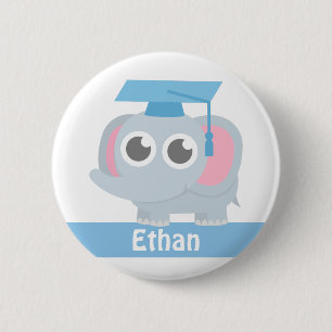 Botón de nombre de graduación escolar para niños e