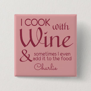 Botón de nombre personalizado de cita de vino