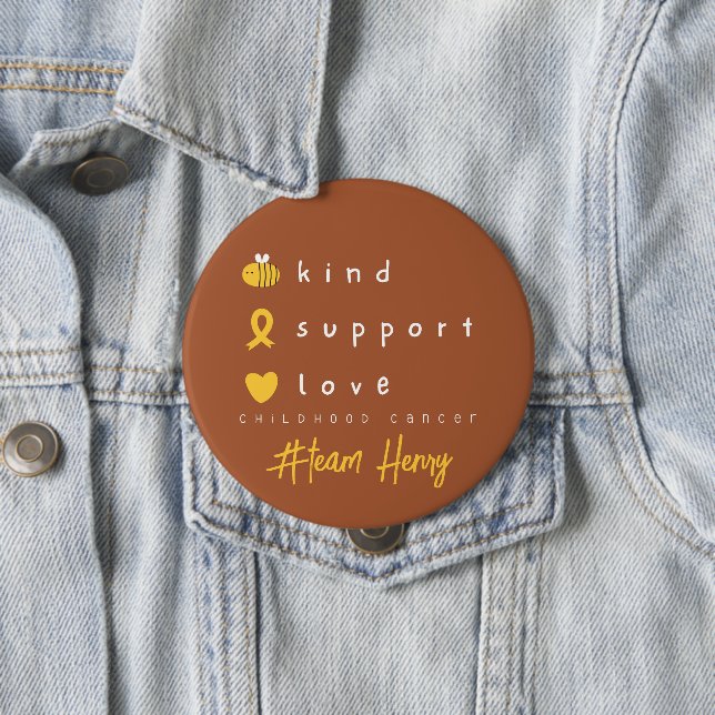 botón de nombre personalizado del cáncer infantil (In situ)