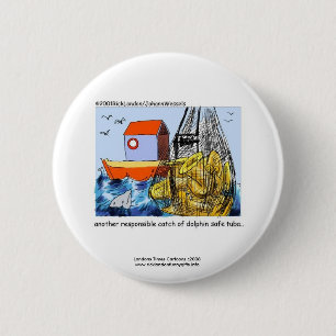 Botón de Novedad divertida Dolphin Safe Tuba