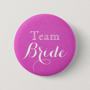Botón de novia del equipo de boda rosa