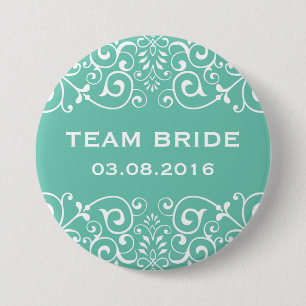 Botón de novia del equipo de borde floral azul vi