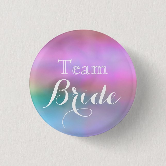 Botón de novia del equipo del Boda blanco rosado (Anverso)