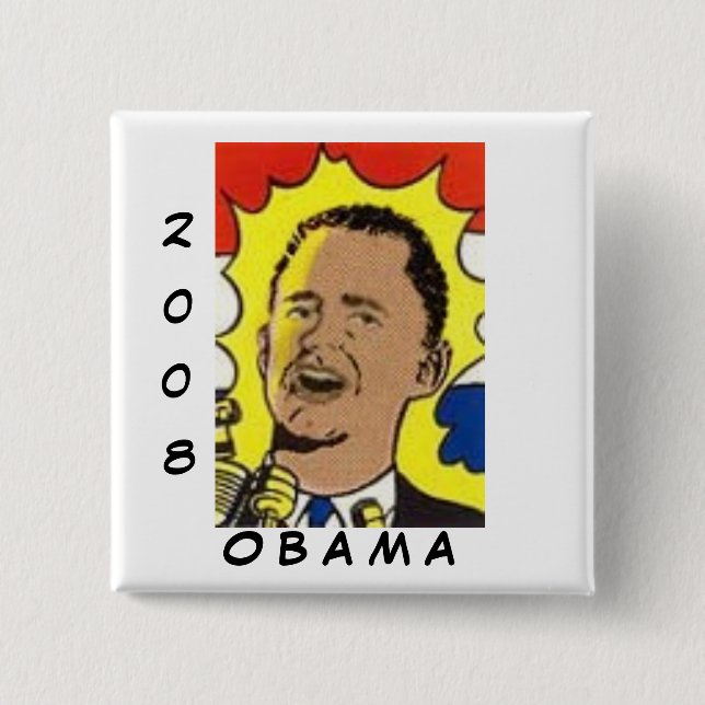 Botón de Obama 2008 (Anverso)