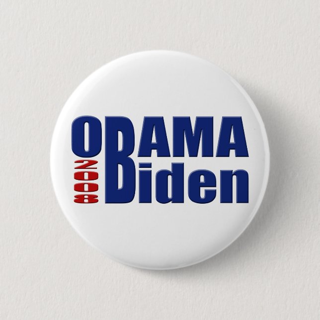 Botón de Obama Biden 2008 (Anverso)