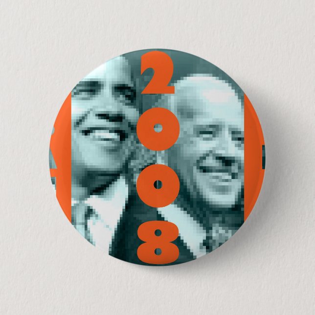 Botón de Obama Biden 2008 (Anverso)