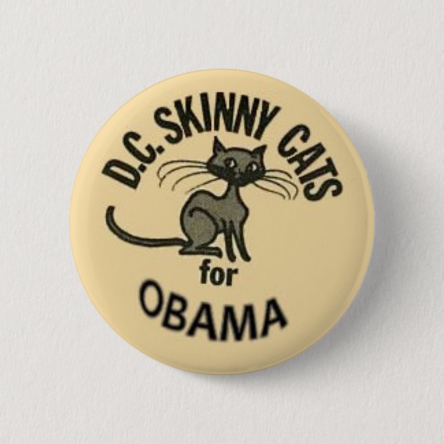 Botón de Obama D.C. Skinny Cats (Anverso)