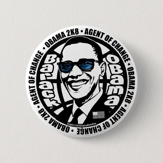 Botón de Obama del agente secreto (Anverso)