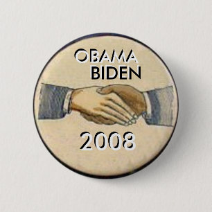Botón de Obama/del apretón de manos de Biden