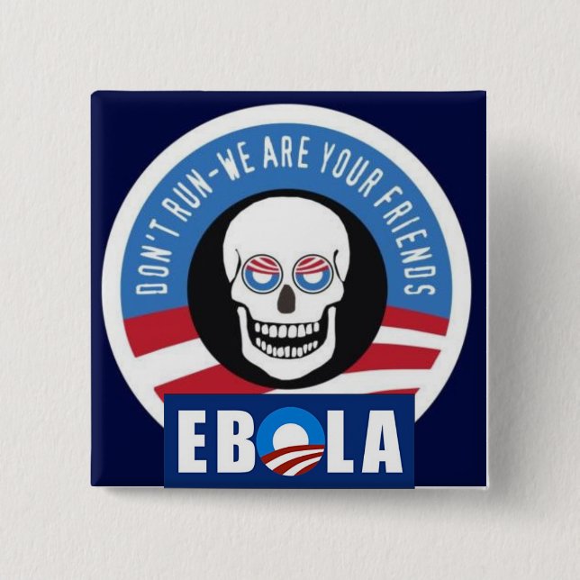 Botón de Obama Ebola (Anverso)