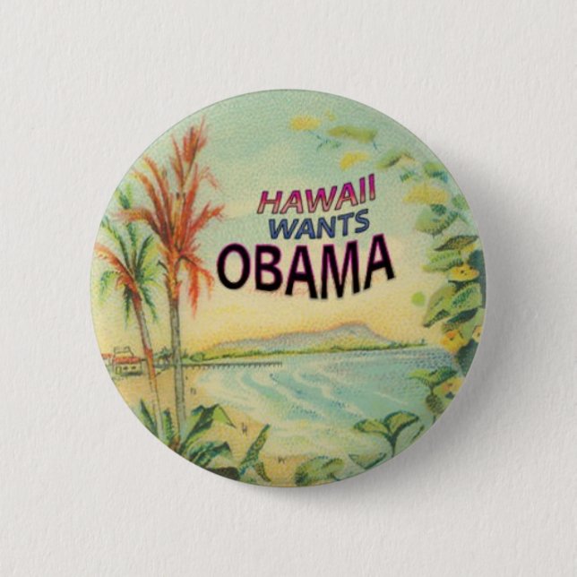 Botón de Obama Hawaii (Anverso)