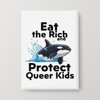 Botón de Orcas y niños queer